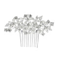 Alloy Rhinestone Flower Hair Comb Wedding Bride Luxury Hair Accessories For Women Girl Baroque Headwear Feast Party Photo Studio